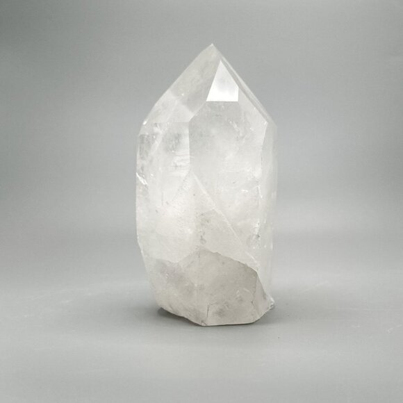 6" Clear Quartz Crystal Polished Point – Elevate Your Space with Positive Energy - Picture 3 of 9